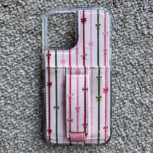 WALLI Pink and Green Bow Pattern iPhone 16 Case